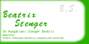 beatrix stenger business card